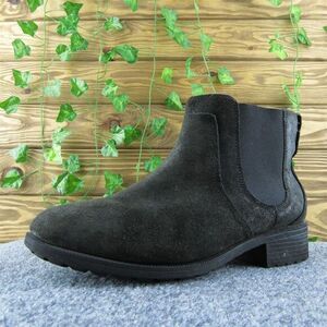 UGG Bonham II Women‎ Chelsea Boots Black Leather Pull On Size 9 Medium